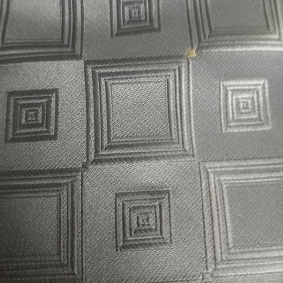 Murano Extra Long Blue Geometric Squares 100% Silk Neck Tie Hand Tailored in USA - Picture 4 of 7